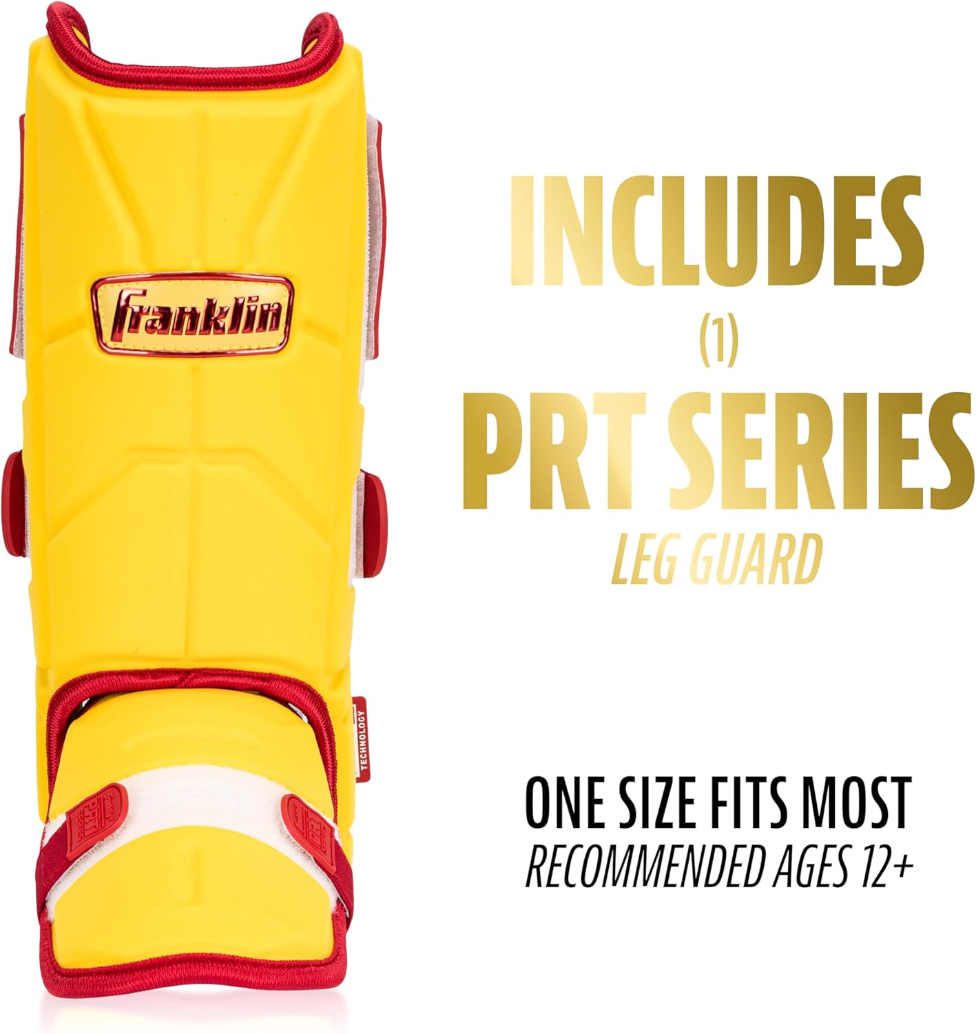 Franklin Sports Baseball + Softball Leg Guard - PRT Series Adult Shin + Foot Batting Shield - Right + Left Hand Hitters