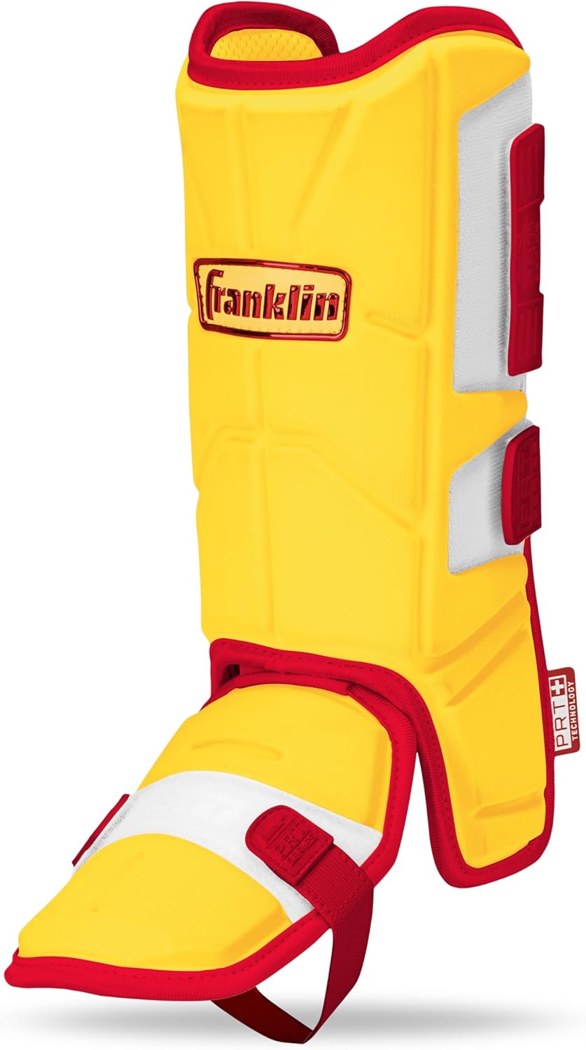 Franklin Sports Baseball + Softball Leg Guard - PRT Series Adult Shin + Foot Batting Shield - Right + Left Hand Hitters