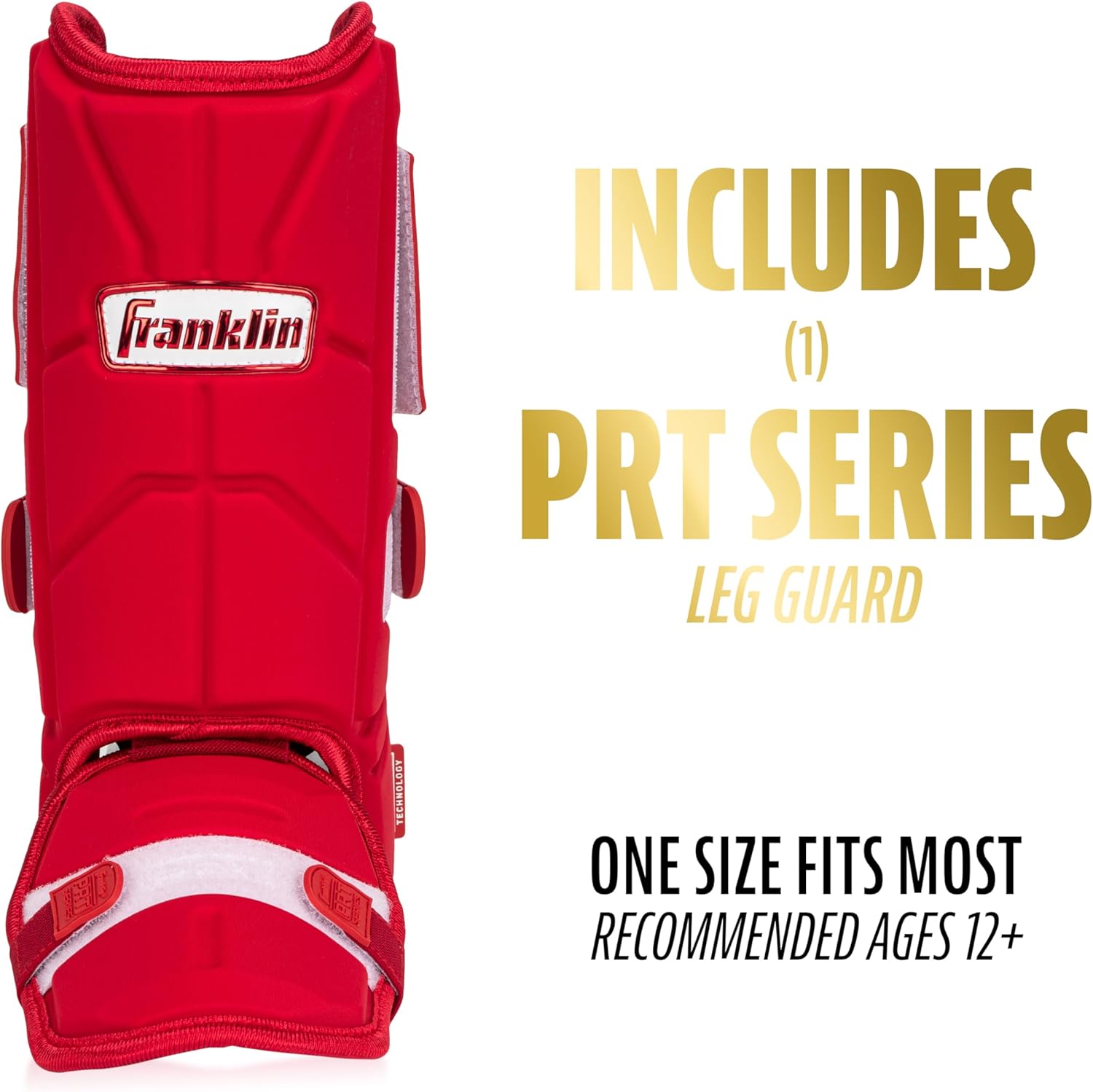 Franklin Sports Baseball + Softball Leg Guard - PRT Series Adult Shin + Foot Batting Shield - Right + Left Hand Hitters