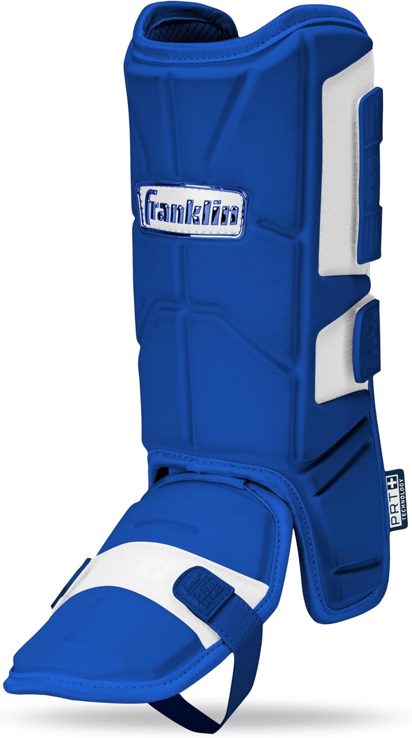 Franklin Sports Baseball + Softball Leg Guard - PRT Series Adult Shin + Foot Batting Shield - Right + Left Hand Hitters