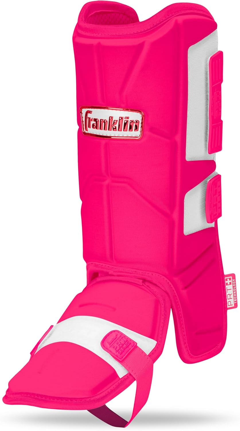 Franklin Sports Baseball + Softball Leg Guard - PRT Series Adult Shin + Foot Batting Shield - Right + Left Hand Hitters