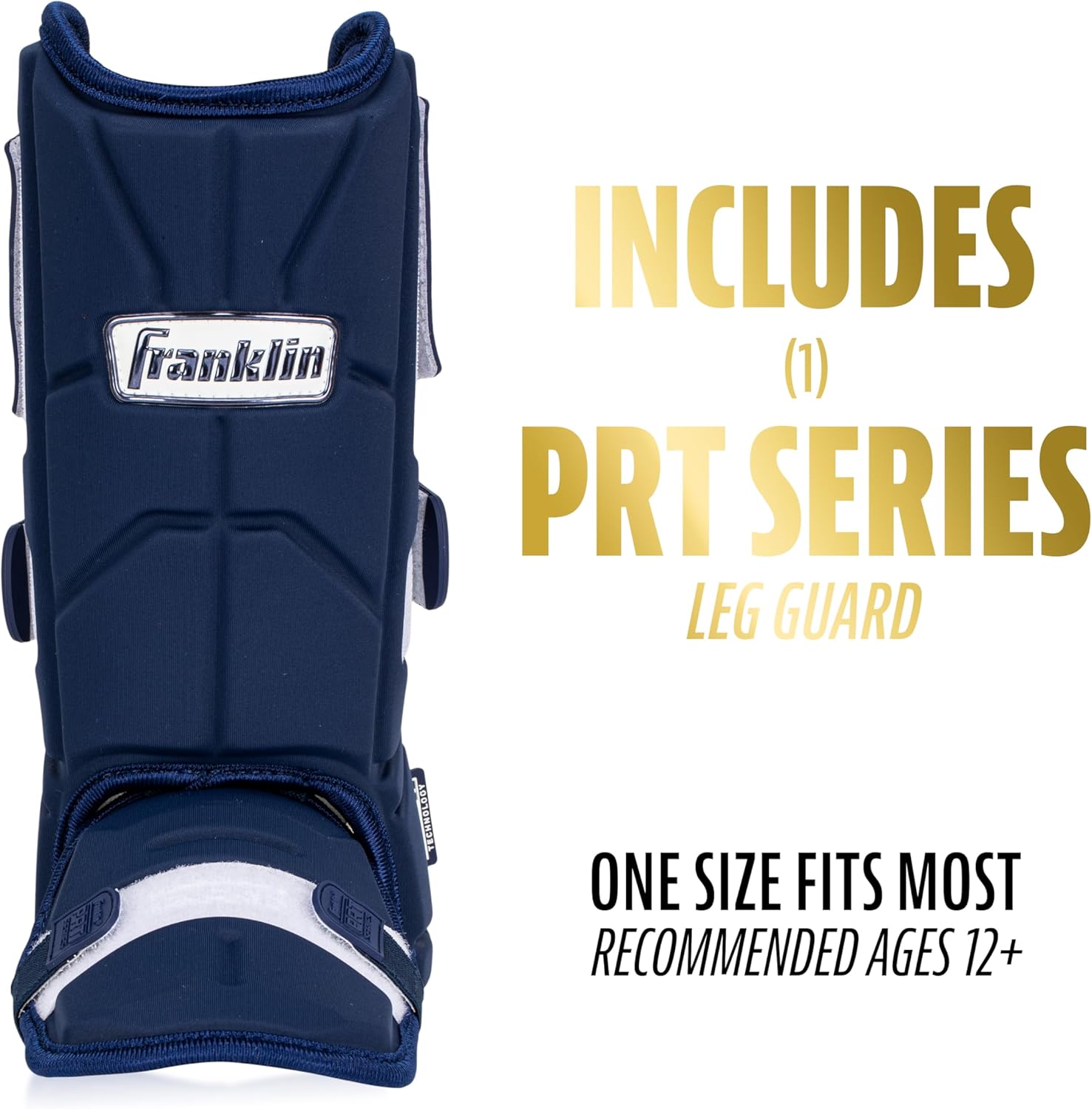 Franklin Sports Baseball + Softball Leg Guard - PRT Series Adult Shin + Foot Batting Shield - Right + Left Hand Hitters