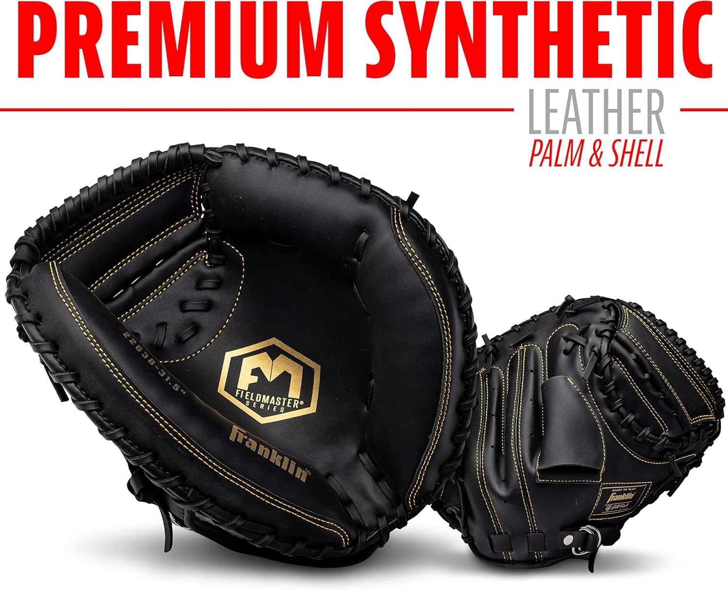 Franklin Sports Baseball + Softball Gloves - Field Master Adult + Youth Baseball + Softball Gloves - Right Hand + Left Hand Gloves - Infield + Outfield Mitts - Multiple Sizes + Colors