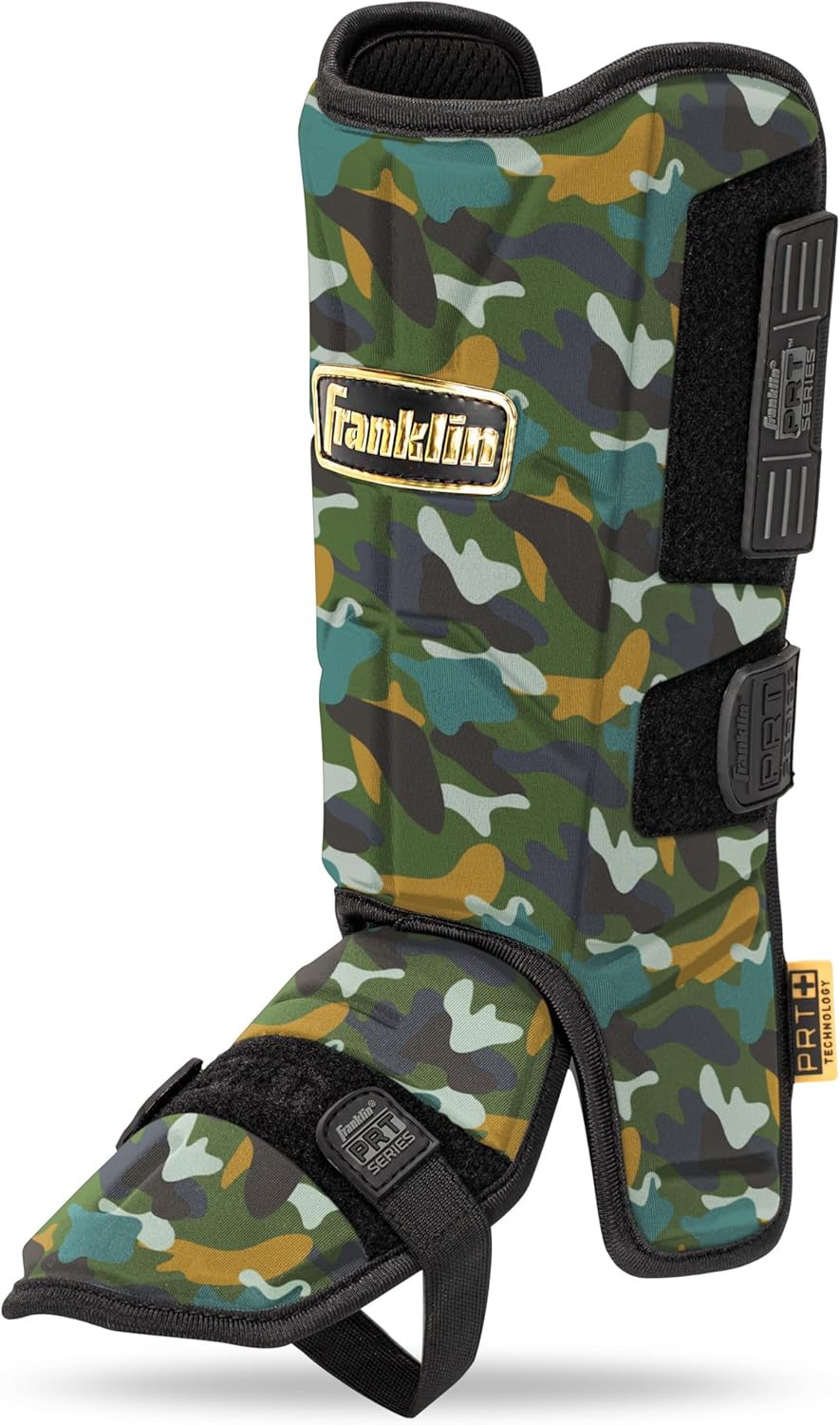 Franklin Sports Baseball + Softball Leg Guard - PRT Series Adult Shin + Foot Batting Shield - Right + Left Hand Hitters