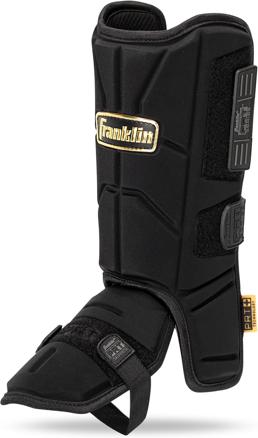 Franklin Sports Baseball + Softball Leg Guard - PRT Series Adult Shin + Foot Batting Shield - Right + Left Hand Hitters