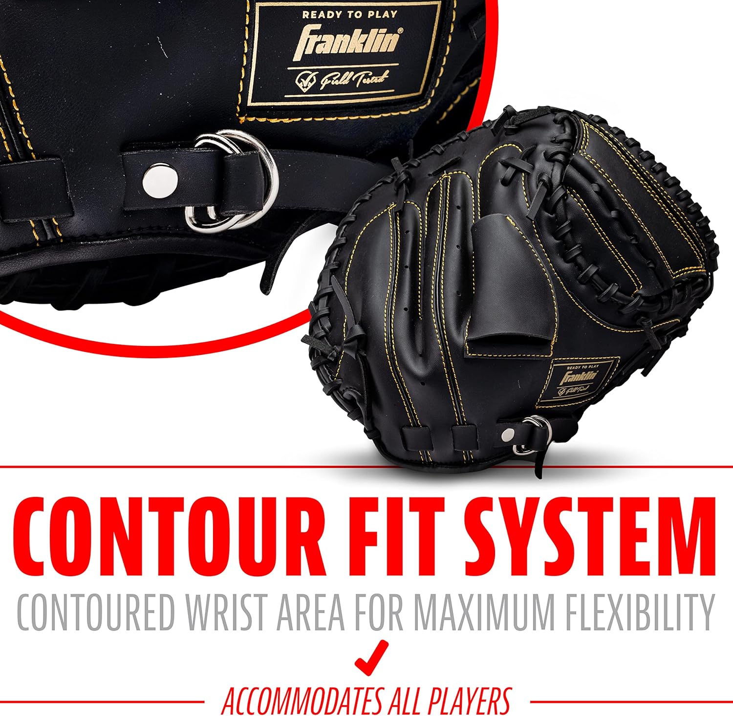 Franklin Sports Baseball + Softball Gloves - Field Master Adult + Youth Baseball + Softball Gloves - Right Hand + Left Hand Gloves - Infield + Outfield Mitts - Multiple Sizes + Colors