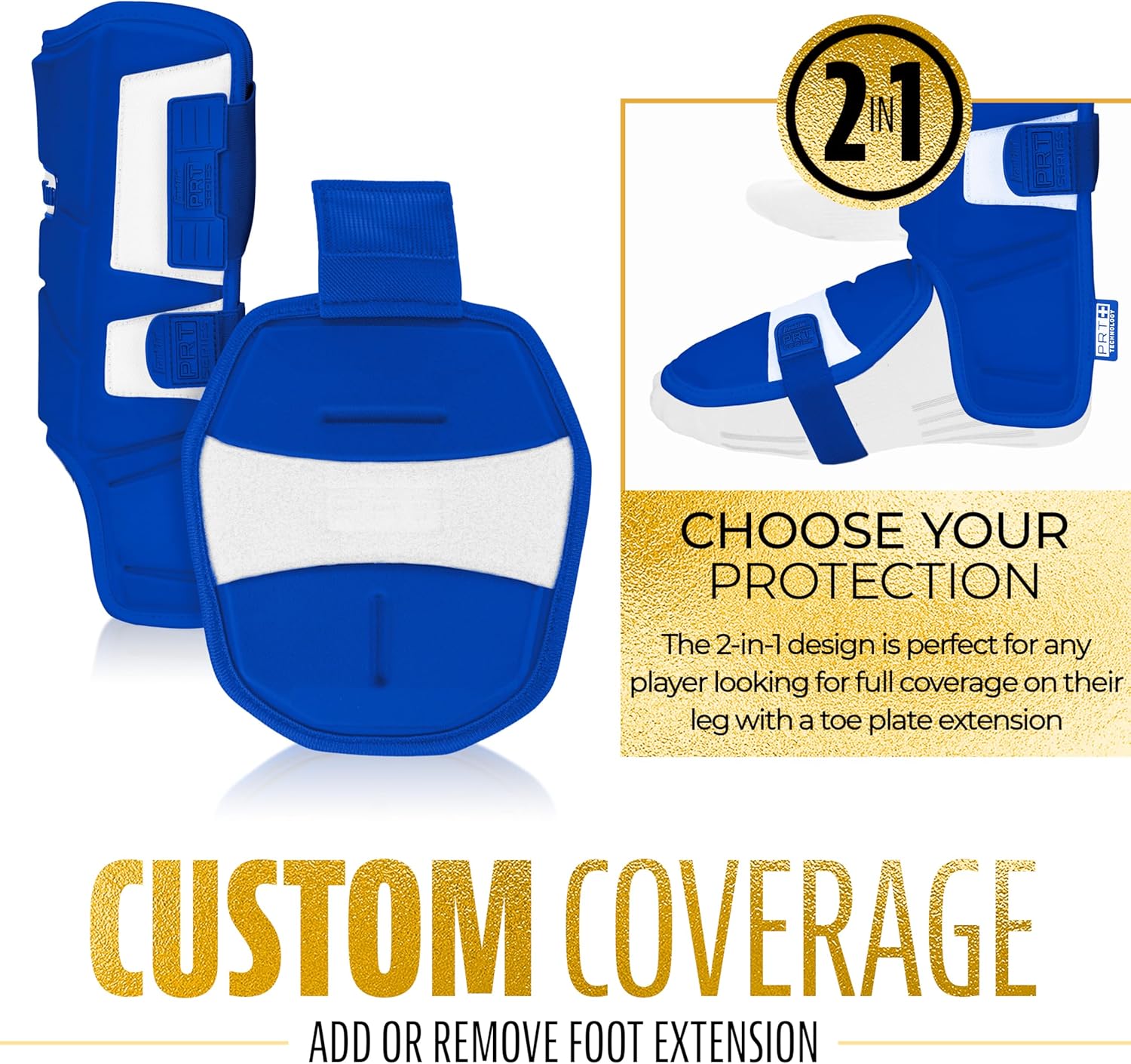 Franklin Sports Baseball + Softball Leg Guard - PRT Series Adult Shin + Foot Batting Shield - Right + Left Hand Hitters