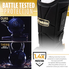 Franklin Sports Baseball + Softball Leg Guard - PRT Series Adult Shin + Foot Batting Shield - Right + Left Hand Hitters