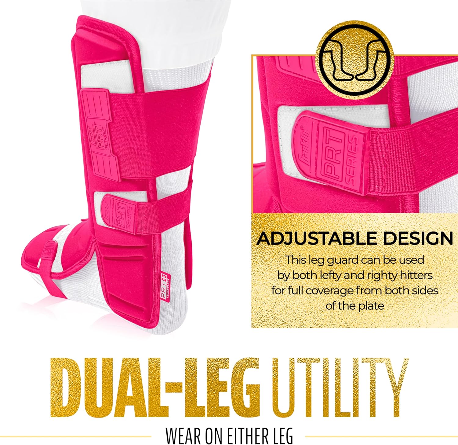 Franklin Sports Baseball + Softball Leg Guard - PRT Series Adult Shin + Foot Batting Shield - Right + Left Hand Hitters