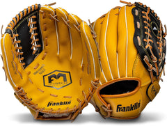 Franklin Sports Baseball + Softball Gloves - Field Master Adult + Youth Baseball + Softball Gloves - Right Hand + Left Hand Gloves - Infield + Outfield Mitts - Multiple Sizes + Colors
