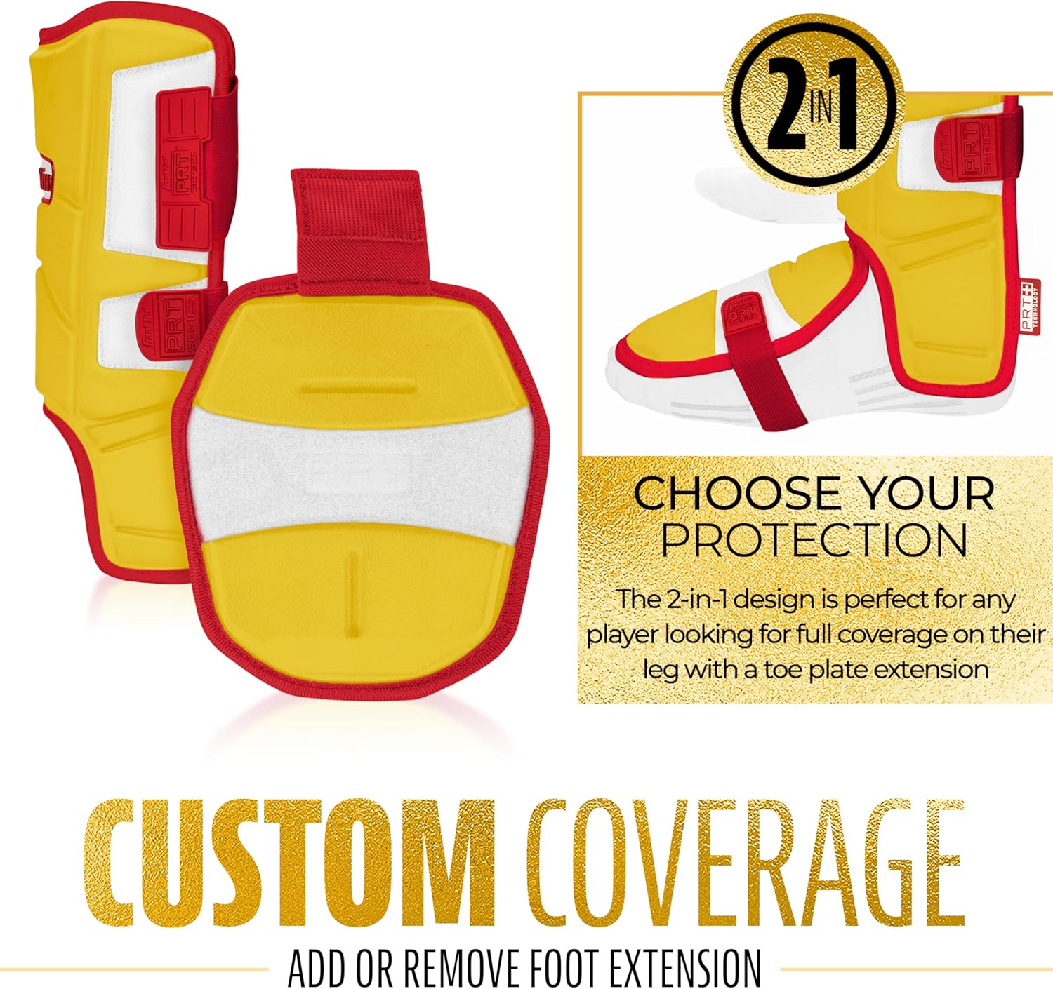 Franklin Sports Baseball + Softball Leg Guard - PRT Series Adult Shin + Foot Batting Shield - Right + Left Hand Hitters