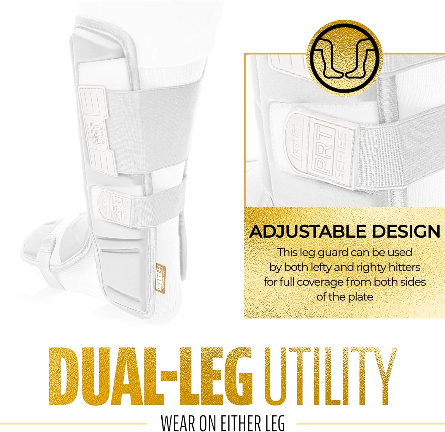 Franklin Sports Baseball + Softball Leg Guard - PRT Series Adult Shin + Foot Batting Shield - Right + Left Hand Hitters