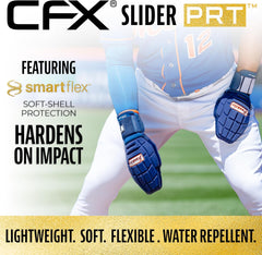 Franklin Sports MLB Baseball + Softball Sliding Mitt - CFX PRT Adult + Youth Protective Baserunning Sliding Gloves - Left + Right Hand Mitt - Hand + Wrist Protector for Running - Kids + Adults Sizes