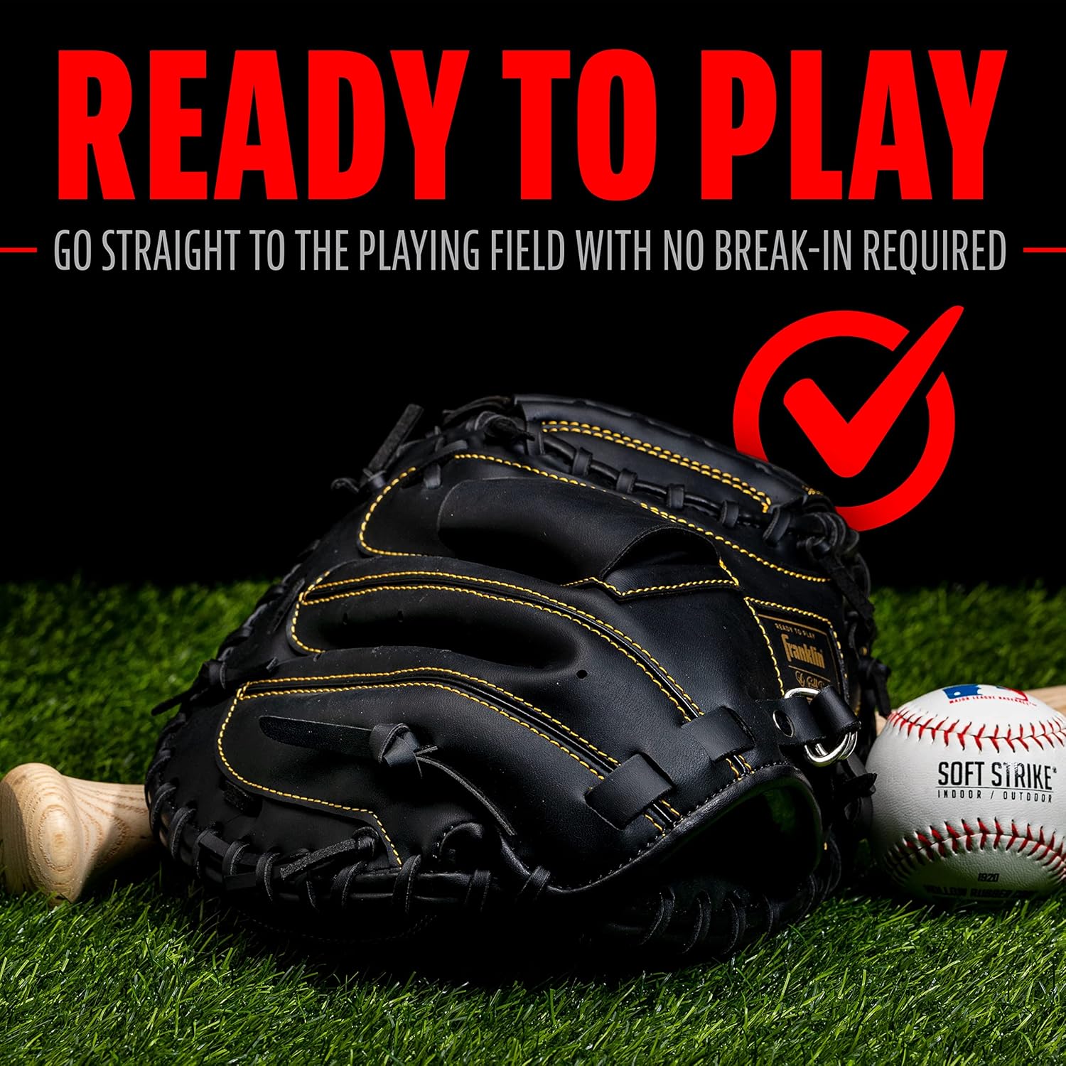 Franklin Sports Baseball + Softball Gloves - Field Master Adult + Youth Baseball + Softball Gloves - Right Hand + Left Hand Gloves - Infield + Outfield Mitts - Multiple Sizes + Colors